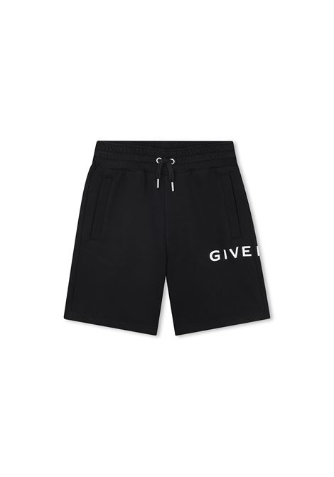 Bermuda Sportivi Neri Con Logo GIVENCHY KIDS | H3070909B